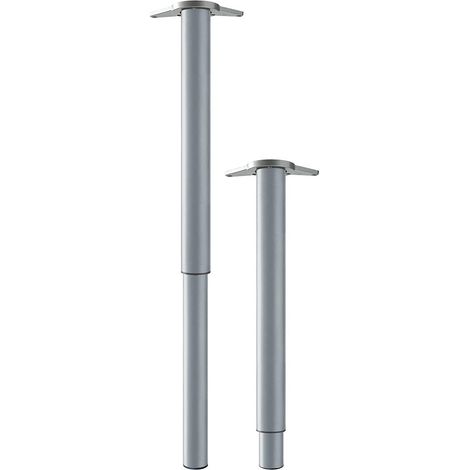 Katel Pied De Table De 71 À 110 Cm D-60 Aspect Chrome Ral 9006 Nouveau (1/5)