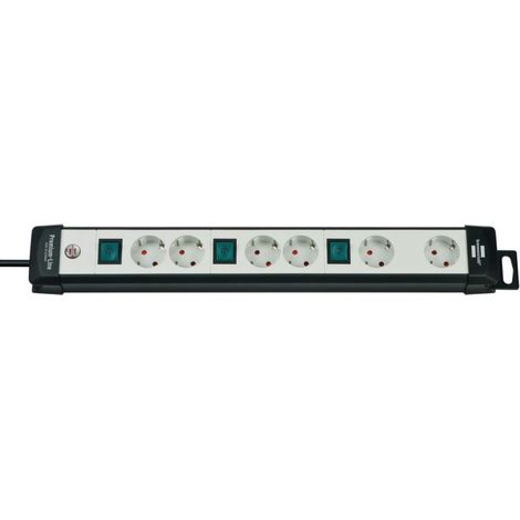 brennenstuhl 1951560600 Premium-Line schwarz / ligrau 6-fach (1/4)