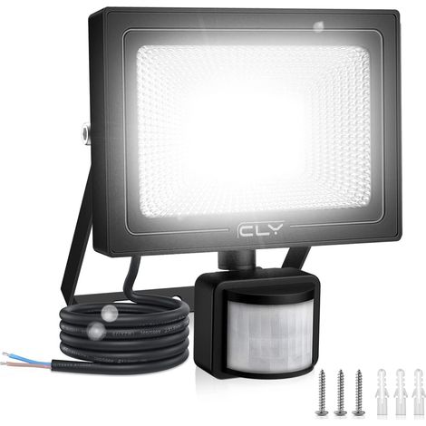 Projecteur Avec Détecteur de Mouvement 25W 2100LM Spot LED Extérieur Avec Détecteur 6500K Eclairage Exterieur avec Detecteur Blanc Froid Lampe LED IP66 Pour Jardin Garage Entrée
