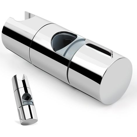 Support de douche, support de douche à main remplaçable, support de pommeau de douche, compatible avec tringle de douche, support de douche sans perçage pour salle de bain, ABS chromé
