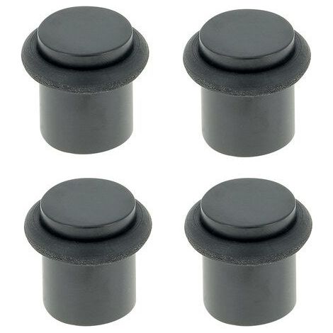 Juego de 4 topes de puerta atornillables de aluminio negro CHRISLIGNE Bu268lx4/101e Diámetro 2 x Alto 2,5 cm AUTRES (1/3)