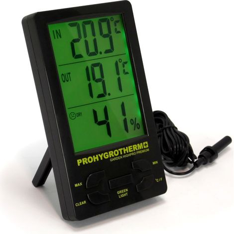 Thermomètre / Hygromètre PRO Digital avec sonde de T° - Garden HighPro (1/3)