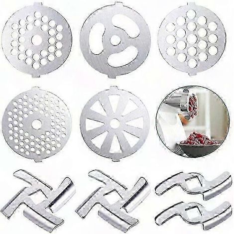 Hachoir à viande en acier inoxydable 5, couteau croisé et grille perforée 5mm/7mm, lot de pièces de rechange (1/4)
