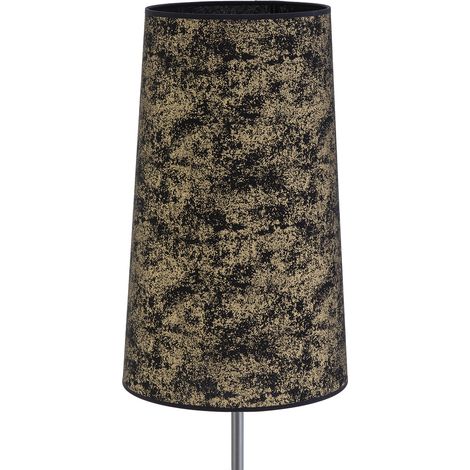 Pantalla Conica Alta 30X24X50 Loneta Negro/Oro (1/3)