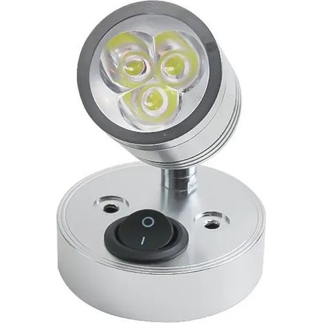 EASYCOMFORT Projecteur LED 12v dc 180 °, Mini lampe murale pour la maison, veilleuse, 3000-6000K, en Stock Lumière blanche chaude 3W (1/5)