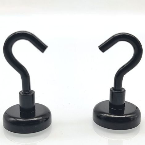 Ganchos magnéticos de ganchillo, (lote de 6-negro), ganchos en S para cruceros resistentes y pesados de 25 libras para aulas, refrigeradores, colgar, cabinas, parrillas, cocinas, garajes, lugares de t (1/5)