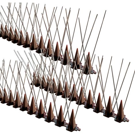 Anti-Pigeon Spike 3.3 m (33 cm, 10 Pieces) Stainless Steel+Plastic Anti-Pigeon Spike for Balcony, Pigeon Repellent, Highly Deterrent for Birds. (1/5)