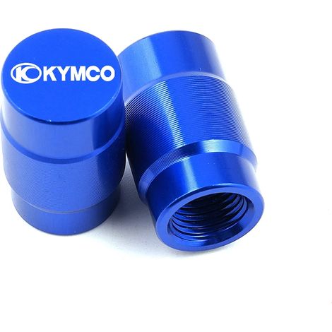 (Bouchons de valve bleus) Compatibles avec les modèles KYMCO Downtown 300, 300i, 350i, 200i et Xciting 250/400 : béquille latérale, extension, plaque, bouchon de valve de pneu maxpower (1/4)