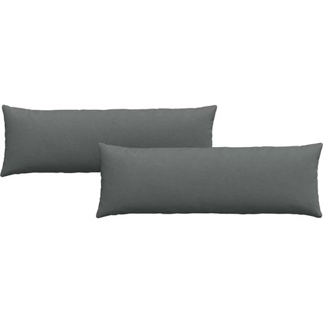 Maison Exclusive - Cojines de sofá 2 pcs Gris oscuro 120 x 40 cm