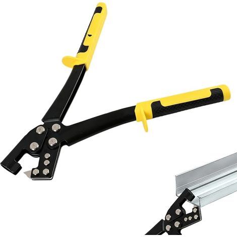 Pince à Sertir Placo, Pince pour Cloisons Sèches et Rails, 315mm Sertisseuse à Boulon pour Profils Acier, Outil de Poinçonnage pour Plaques de Plâtre, Manche Antidérapant, Robuste et Durable (1/5)