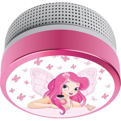 ELRO FS811017 FS8110 Rivelatore di Fumo-Principessa Elfo di Design per Bambini-con Batteria 10 Anni-Secondo EN14604, Rosa, 1 Pieza