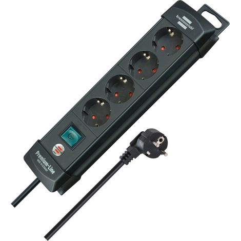 Brennenstuhl Steckdosenleiste 4-fach 1951140100 Premium-Line schwarz 1,8m H05VV-F 1951140100 (1/5)