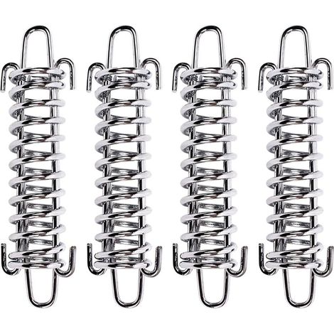 4 Pcs Auvent Fixation Ensemble Tension Ressort Alliage Ressort Auvent Ressort Boucle Robuste Pare-Soleil Voile Kit De Fixation Quincaillerie En Acier Inoxydable Accessoires pour Camping Pinic Randonné (1/5)