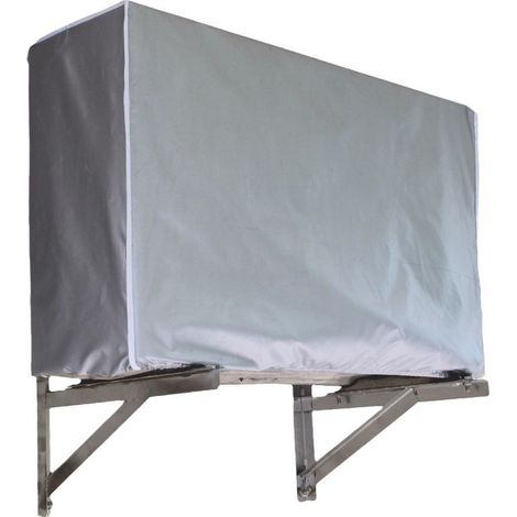 Housse de protection climatiseur extérieur 86x35x60cm – Étanche, anti-poussière, anti-neige – Tissu argenté résistant – Protection à cinq côtés (1/5)