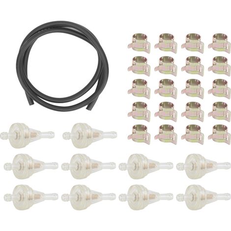 Inline-Benzinfilter-Set mit Kupferkern für Motorräder, Dirtbikes, ATVs, UTVs und Schneemobile mit 1/4-Zoll-(6,3-mm)-Kraftstoffleitung (1/5)