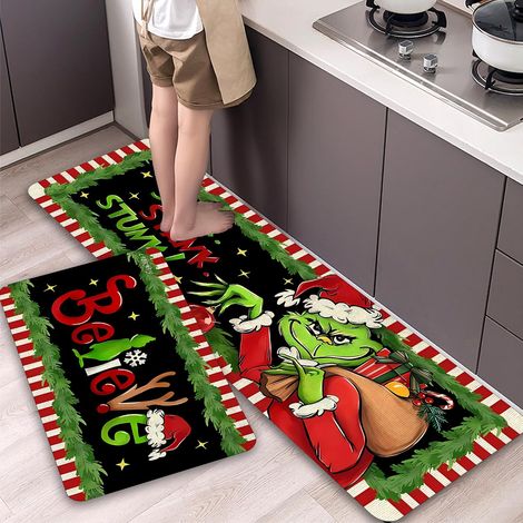 2 pièces Tapis Cuisine,Tapis Halloween,Cuisine antidérapants,Tapis de Sol pour l'intérieur,Tapis de Cuisine Anti-Fatigue au Design Abstrait Moderne(40 60cm+40 120cm) (1/5)