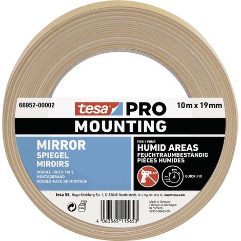 tesa Mounting PRO Spiegel 66952-00002-00 Montageband Weiß (L x B) 10 m x 19 mm 1 St. (1/3)