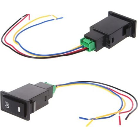Car modification switch fog light switch with 4 wires Toyota Lexus white light suitable for Toyota car modification (1/4)