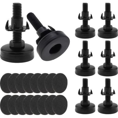 Set mit 8 verstellbaren Drahtmöbelfüßen M10-40 mm für Sofas, Schränke und Tische, inklusive 16 Filzgleitern und stabilen Schrauben (1/5)