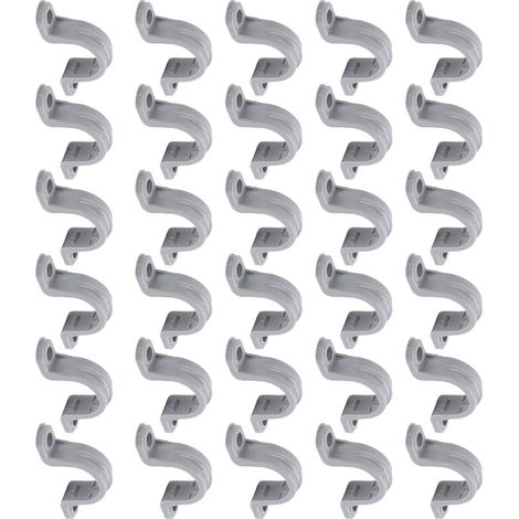 Lot de 30 colliers de serrage pour conduits électriques, 1/2 pouce, 2 trous, pour tuyaux PVC, destinés à l'ingénierie électrique. (1/5)
