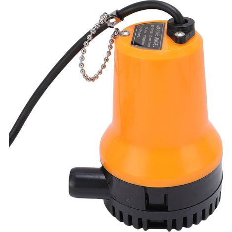 Pompe à eau submersible à courant continu 45 W 1110 GPH portable pour le transfert d'eau, le drainage de piscines, de sous-sols et de bateaux, orange (1/5)