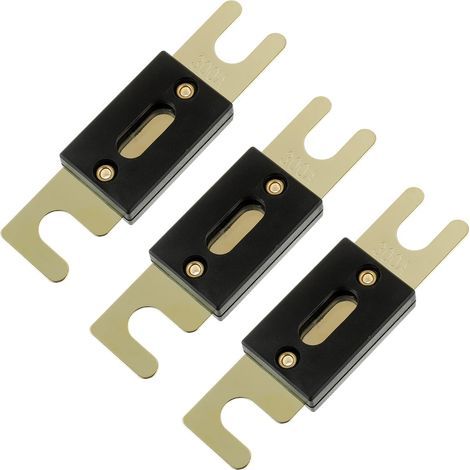 vergoldete 300-A-Flachsicherungen (32 V DC) für Hochstrom-Audio-/Videosysteme im Auto. (1/3)