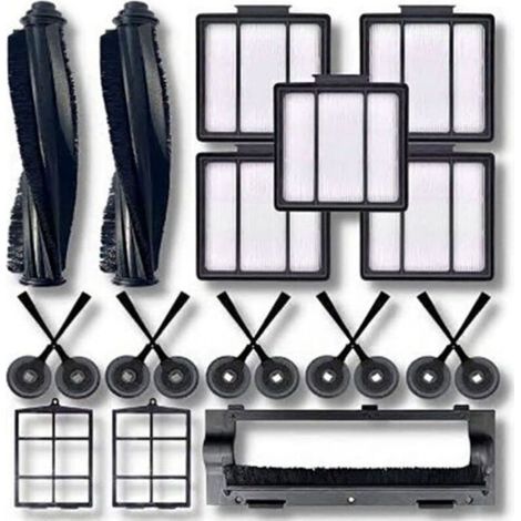 Kit d'accessoires pour aspirateur robot Shark ION R85 / RV850 : 2 brosses principales, 5 filtres, 1 couvercle de brosse principale, 10 brosses latérales et 2 préfiltres. (1/5)