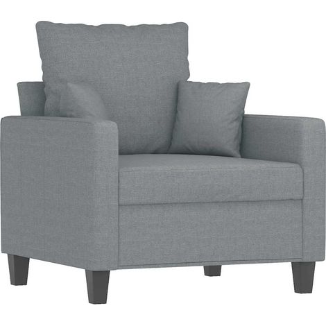 Fauteuil relax Fauteuil Gris clair 60 cm Tissu (1/5)