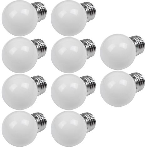 10 Stück E27 0,5W AC220V weiße Glühlampen, Dekorationslampen