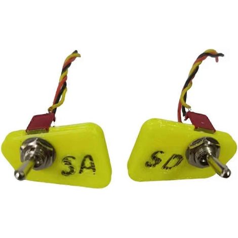 1 paire d'interrupteurs à bascule RadioMaster Pocket RC (bouton vers levier, adaptateur SA/SD marche/arrêt, jaune) (1/5)
