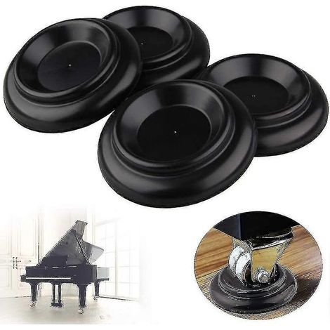 Piano Caster Cups Removable Wheels Round Cup Grip Set For Piano Wheels Piano Leg Protector (1/4)