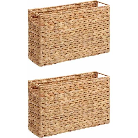 Cestas de Revistas 2 pcs Natural 39 x 14 x 25 cm vidaXL