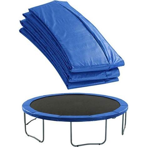 Coussin de sécurité pour trampoline, diamètre 366 cm, protection des bords, résistant aux ressorts, aux UV et aux déchirures, en PVC/PE, protection des bords, pièce de rechange pour trampoline, bleu (1/5)