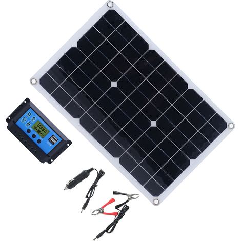 Kit de panneau solaire portable 50 W monocristallin 18 V CC 1600 mA avec contrôleur (1/5)