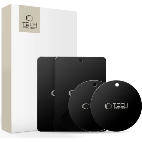 Soporte magnético para coche Tech-protect para placa metálica, paquete de 4 unidades, color negro. (1/3)