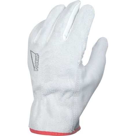 Singer – Gants de manutention en cuir pleine fleur de bovin – Dos en croûte – Taille 10 – Norme CE Cat II EN 388 (2121X) – Ajustement parfait