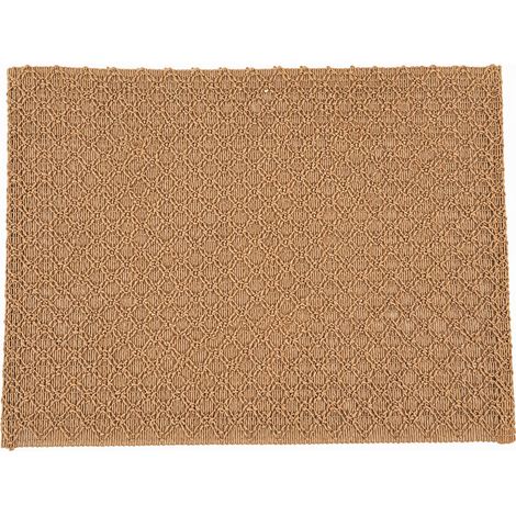 Set de table en corde de papier coloris jaune décor saisonnier (1/5)
