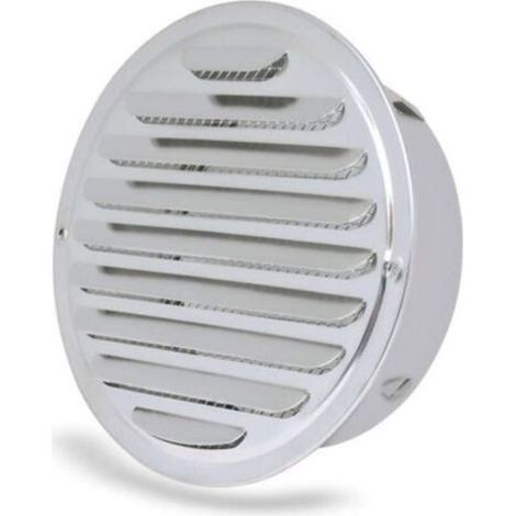 Sfiato aria - rotondo, in acciaio inox, con apertura a rete, sfiato tubo di scarico rotondo, ø 100 mm (1/4)