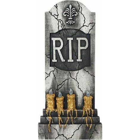 Bigbuy Carnival Lapide Halloween Luce Nera 93x42 cm
