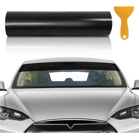 Bande Solaire de Pare-Brise de Voiture, 140x20 Cm, Bande Solaire Universelle en PVC, Autocollant de Pare-Brise avec Grattoir, Visière pour Fenêtre Avant, Automobiles, Camions, Camping-Car (1/5)