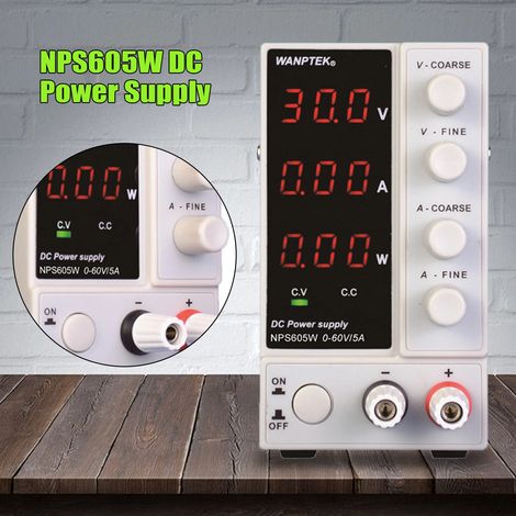 Alimentation de laboratoire réglable DC avec indicateur LED à 3 chiffres, 0 - 60V, 5a, alimentation de laboratoire, transformateur de tension 300W