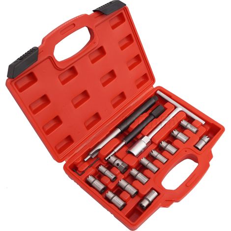 ESCARIADOR PARA ASIENTO DE INYECTORES 17 PIEZAS (Herramienta para limpiar y descarbonizar inyectores)