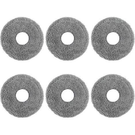 Serpillières microfibre lavables – 6 pièces compatibles Dreame L10 Ultra, L10S Pro, X40 Ultra, X20+, L20 Ultra – haute absorption (1/4)