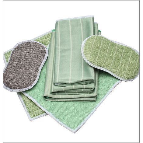 Chiffons en microfibre bambou – Lot de 6 pièces ultra-doux pour vitres, lunettes, écrans et surfaces délicates (1/4)