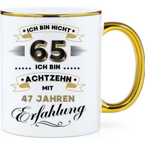 Taza divertida, un regalo para un 65 cumpleaños