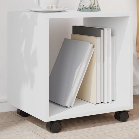 Armario con ruedas madera ingeniería blanco 37x33x42,5 cm vidaXL (1/5)