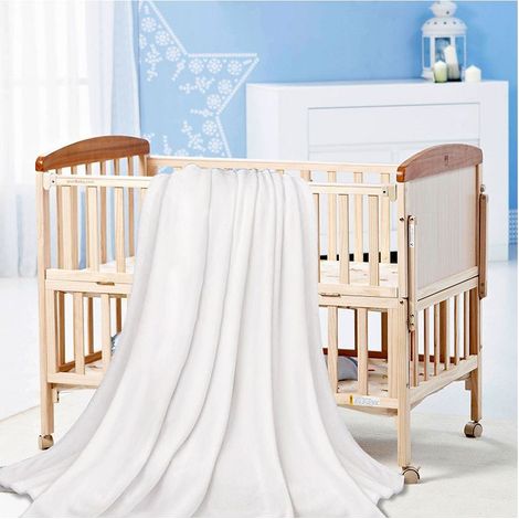 Couverture polaire en flanelle pour bébé 70 x 100 cm – Couverture de voyage en peluche douce et duveteuse pour lit d'enfant, couverture de voyage pour filles, garons, tout-petits, chiots (1/5)
