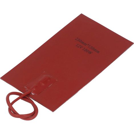 Coussin chauffant pour réservoir de carburant 100 W, longueur 230 mm, largeur 130 mm, chauffage rapide, étanche, en silicone, 12 V CC (1/5)