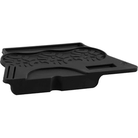 Tapis de tassage pour café, tapis en silicone pour expresso, tapis de tassage inodore de qualité alimentaire, tapis de tassage d'angle pour machine à expresso de cuisine ou de bar-black (1/5)