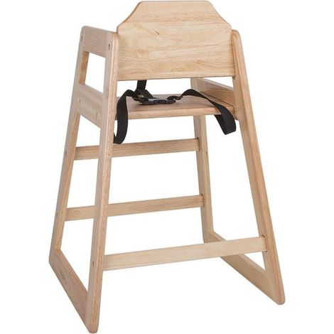 Chaise Haute en Bois Finition Naturelle - Bolero (1/5)